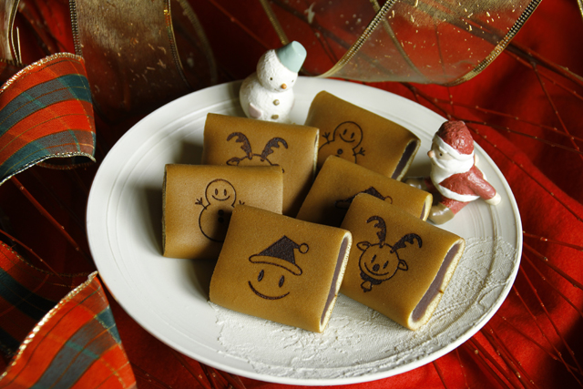 クリスマスのちょっとしたプレゼントに和菓子を　クリスマス小巻　6個　自宅用　イメージ